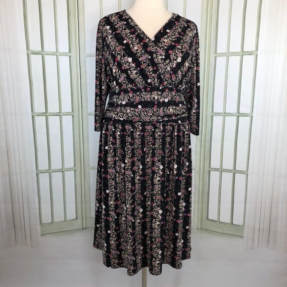 Alfani Dresses & Skirts - Alfani Woman A-Line Midi Dress Stretch V-Neck 3X